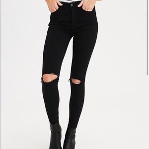 Black jegging style jeans